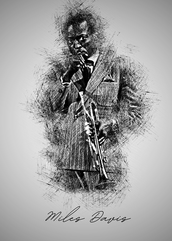 Miles Davis posters & prints by Sketch Art - Printler