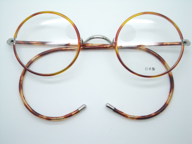 1860s フレンチアンティーク メタル 丸眼鏡 イタリア スカルテンプル