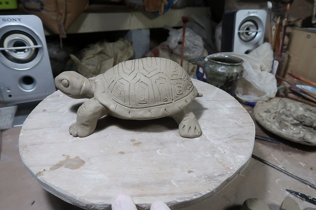 亀の形 工芸品 陶雲 亀の形 工芸品 陶雲 亀の形 工芸品 陶雲