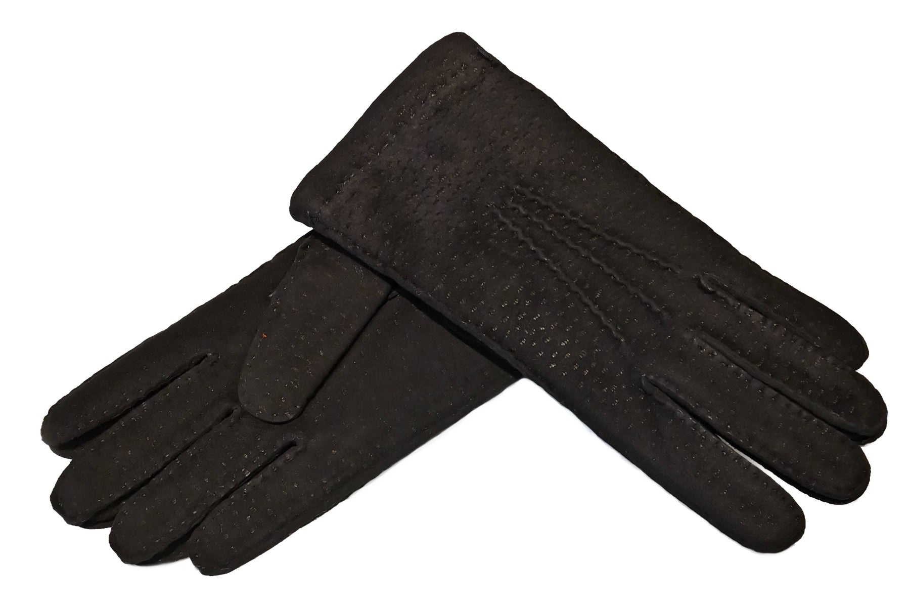 メンズ手袋◇カピバラ◇ブラック/NERO《アウトステッチ・カシミヤ