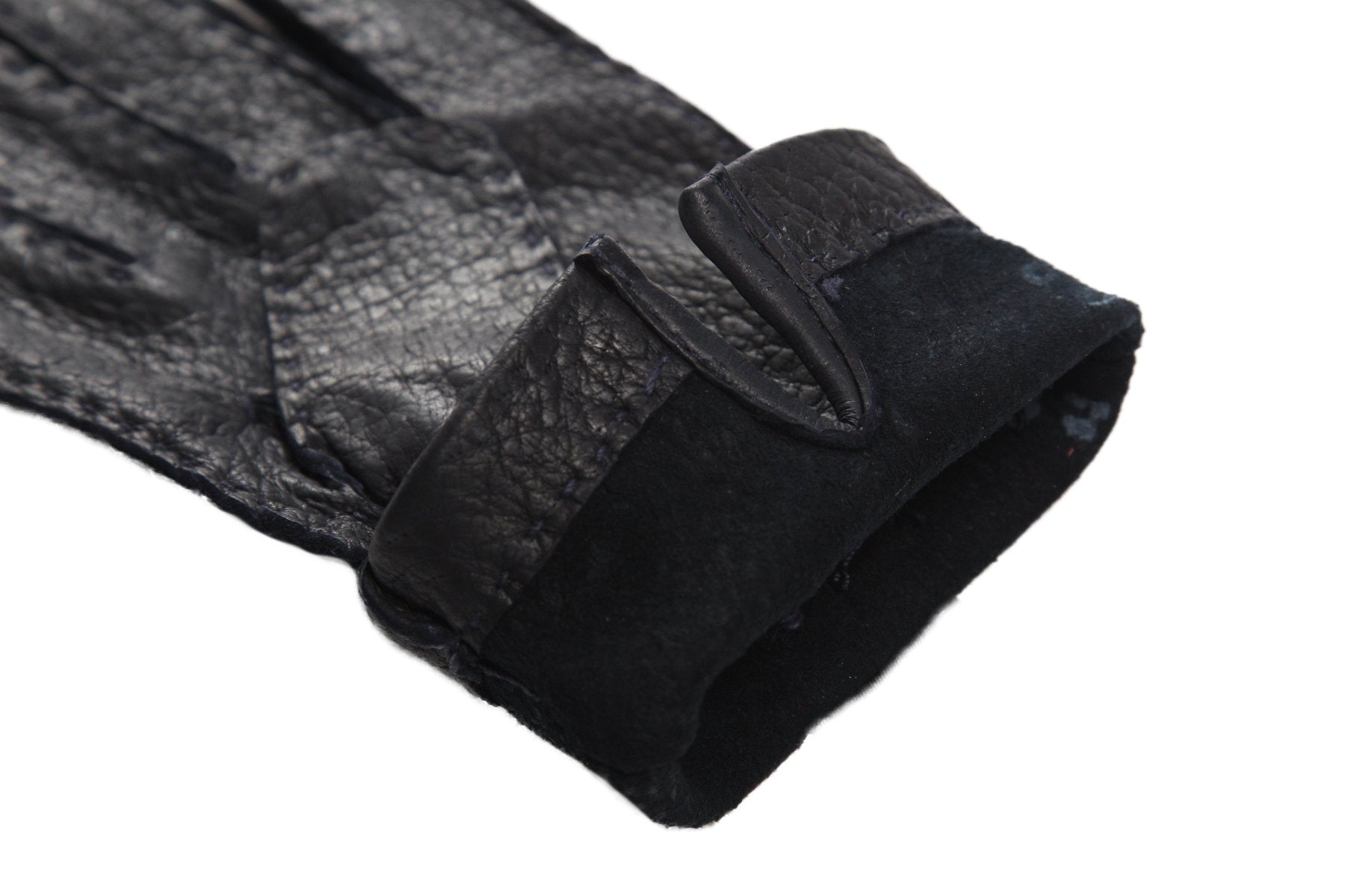 MEROLA ペッカリー革 ネイビー（紺色）ライニング有り カシミア100