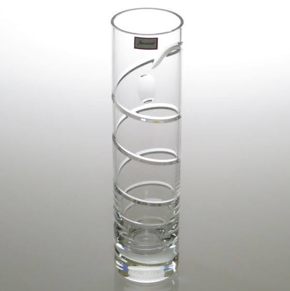 バカラ スパイラルフラワーベース 共箱 高さ21㎝ 東Y7-0204☆1Fトヒト