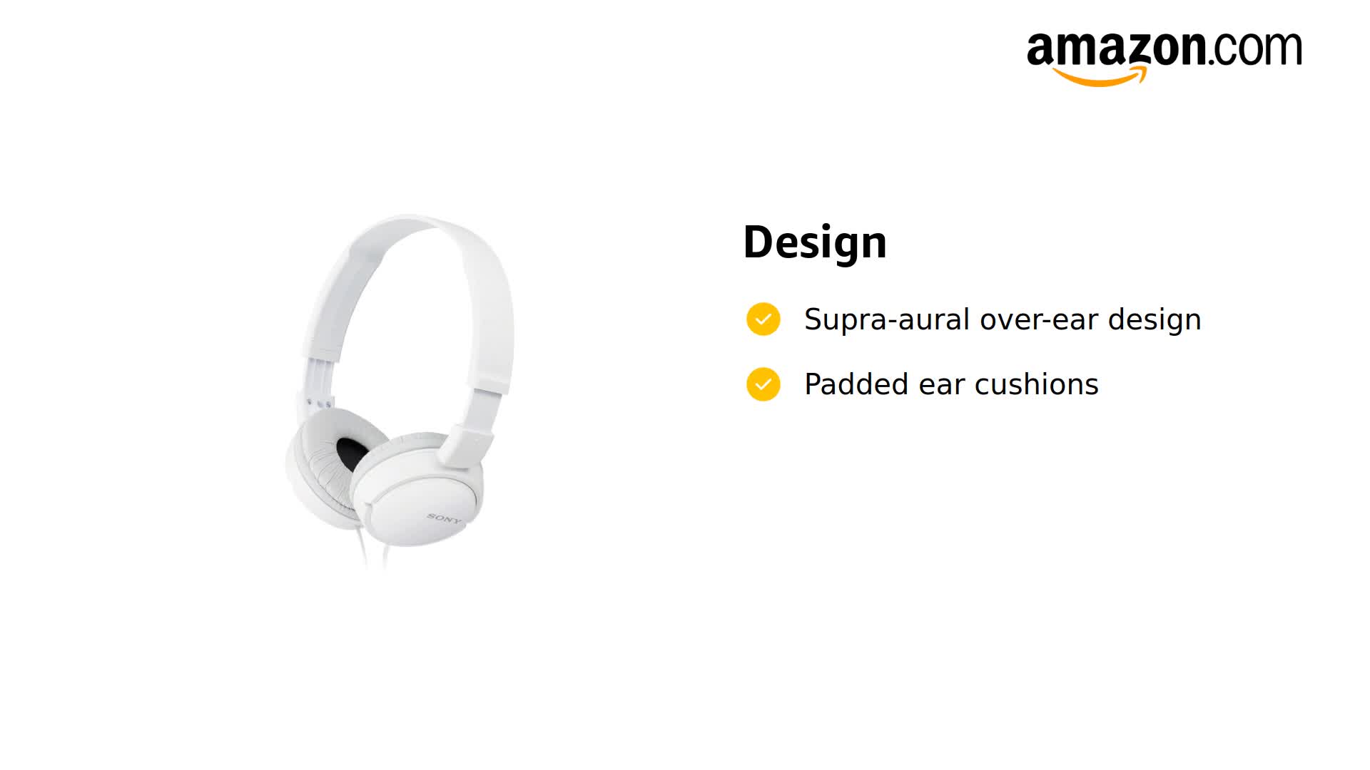 Amazon.com: Sony Sony mdrzx110 zx Series Stereo Headphones White