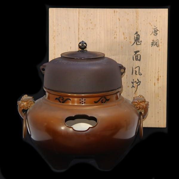 茶道具 面取風炉 唐銅製 風炉釜 L138栗山園オンライン通販部 / 釜・風炉