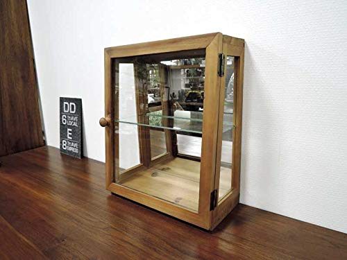 アンティーク ガラス扉 木製 飾り棚 眼鏡屋 ショーケース 骨董