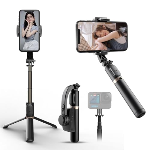 Amazon | 【2026年 手ブレ防止ジンバル自撮り棒】 スマホジンバル 三脚