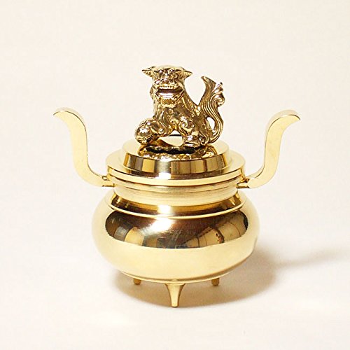 中古 香炉 線香立て 灰入れ 獅子 3つ足 仏壇 仏具 中古 香炉 線香立て