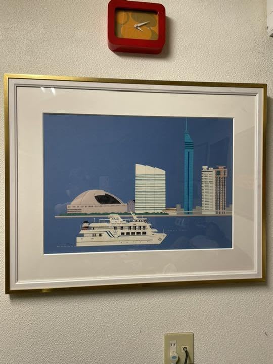 Amazon.co.jp: 真作保証 柳原良平 オリジナル切り絵 シーサイドももち