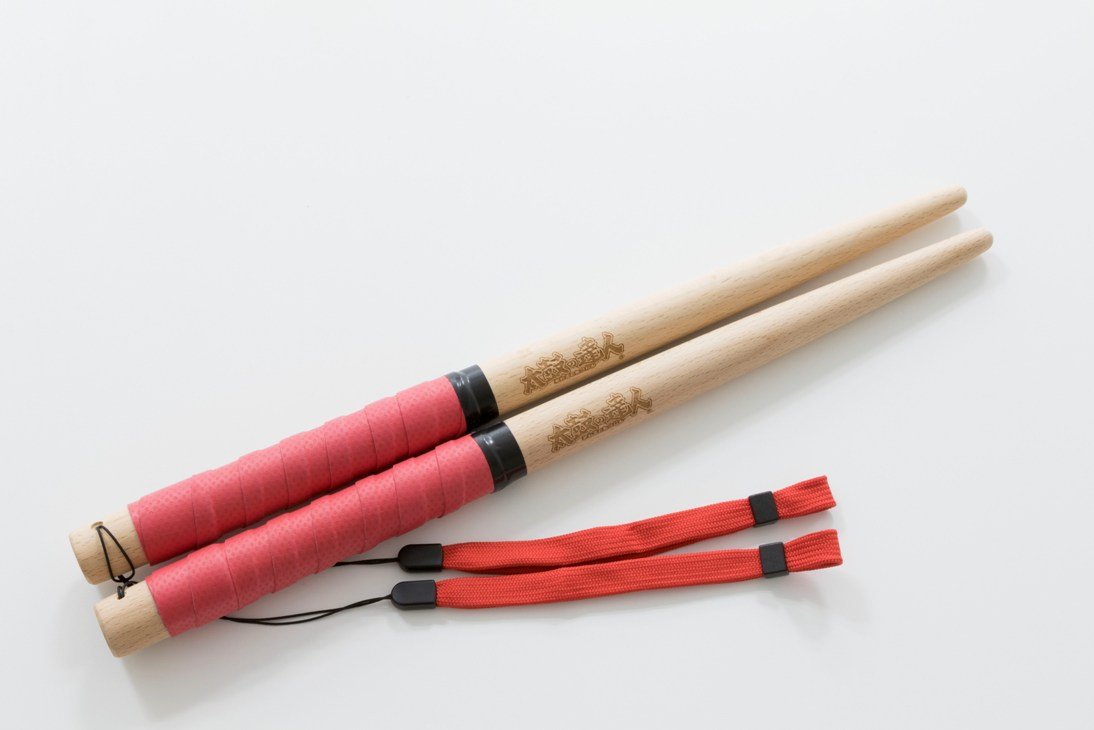 太鼓の達人 公式マイバチ 旧公式 蒼 山吹 太鼓の達人 公式マイバチ 朱