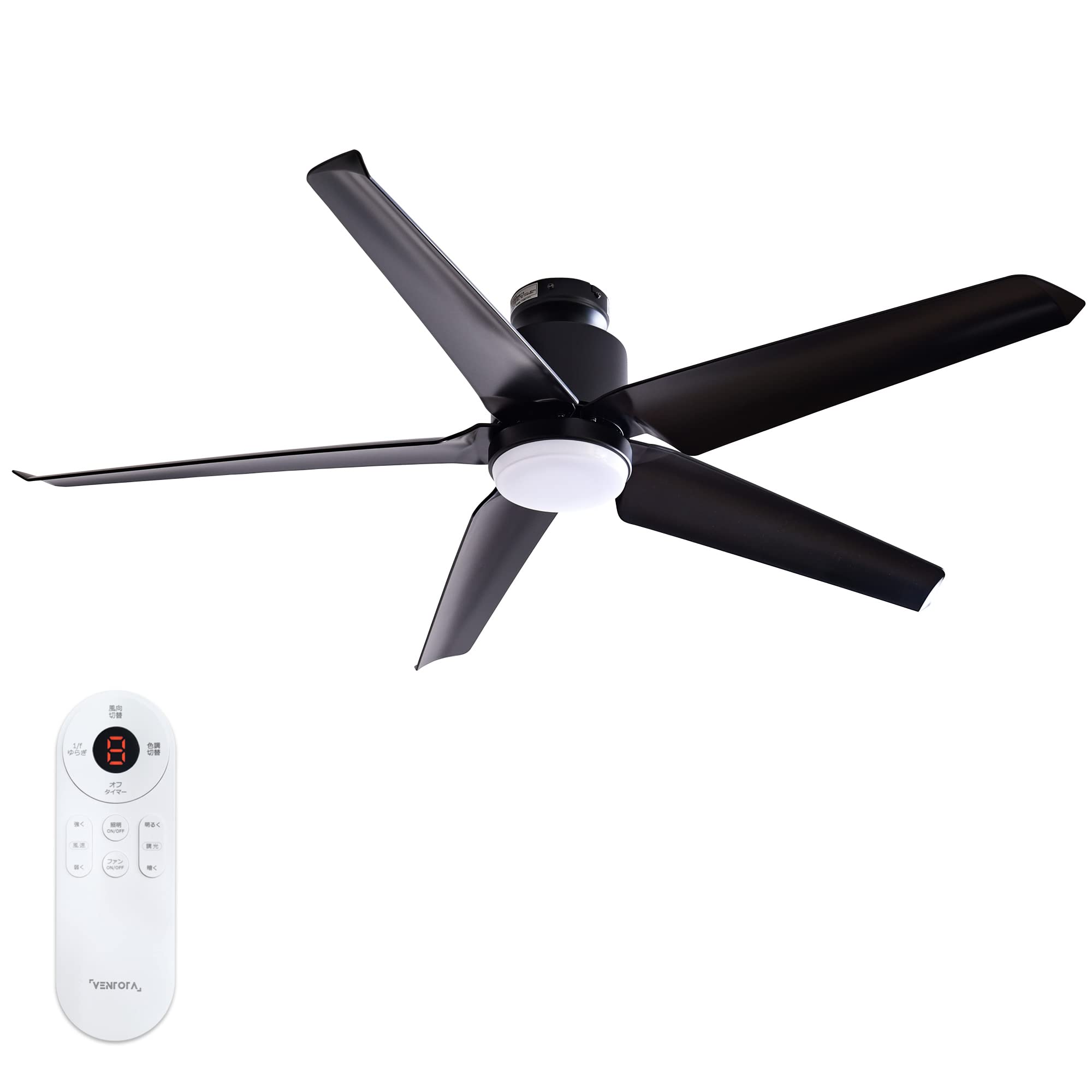 VENTOTA シーリングファンライト リモコン付 LED調光調色 タイマー