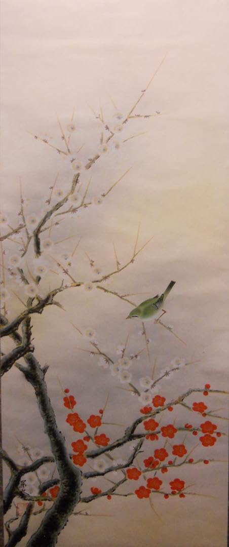 掛け軸 秀凰 双鶴 絹本 希少 軸装 茶道具 掛軸 美品 です。 掛け軸 秀