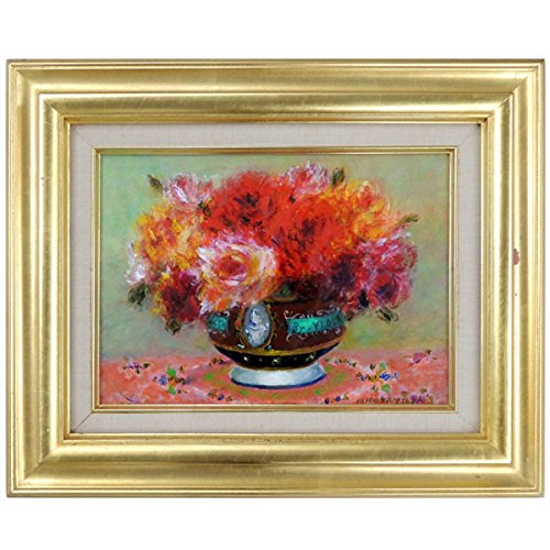 アンドリュープライス 黄色いバラ 版画 絵画 花 静物画 花瓶 額入り