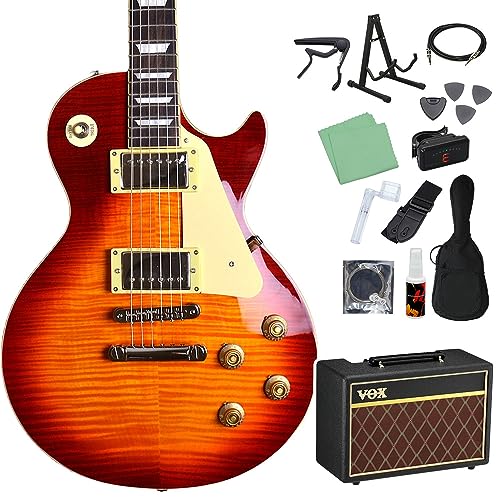 Amazon | Burny SRLG55 Vintage Cherry Sunburst 初心者14点セット