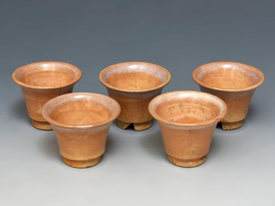 茶道具萩焼き時代物水差し R854 水指 『萩焼』『高見世清光造』『耳付