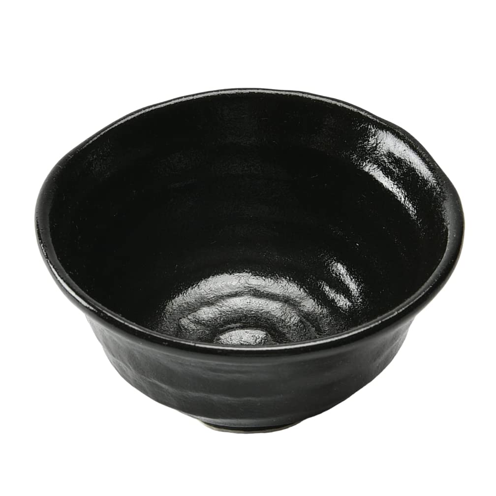 Amazon｜瀬戸黒 ろくべ型茶碗（小） [121×64mm] | 茶碗｜飯碗
