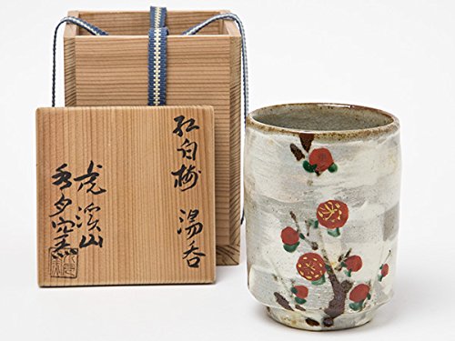 荒川武夫虎溪山水月窯『鶴の絵』汲出抹茶茶碗5客