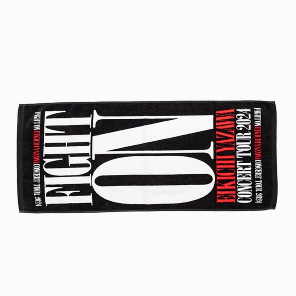 Amazon｜矢沢永吉 フェイスタオル 黒 2024 FIGHT ON YAZAWA 34cm×80cm