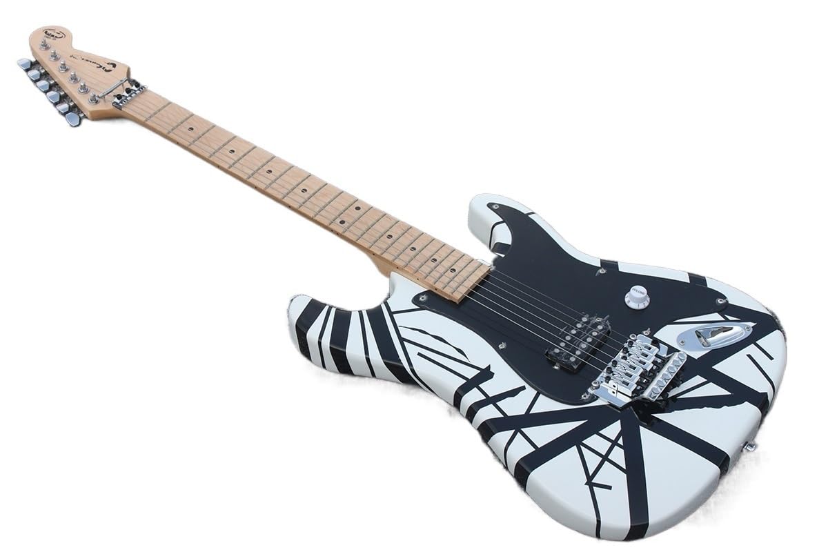 Vシェイプ エレキギター ホワイト/ブラック Vシェイプ エレキギター