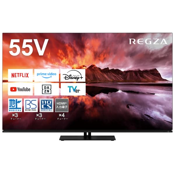 極美品【2022年製】 TOSHIBA 有機ELテレビ 55X8900L 東芝 4K 55型 REGZA