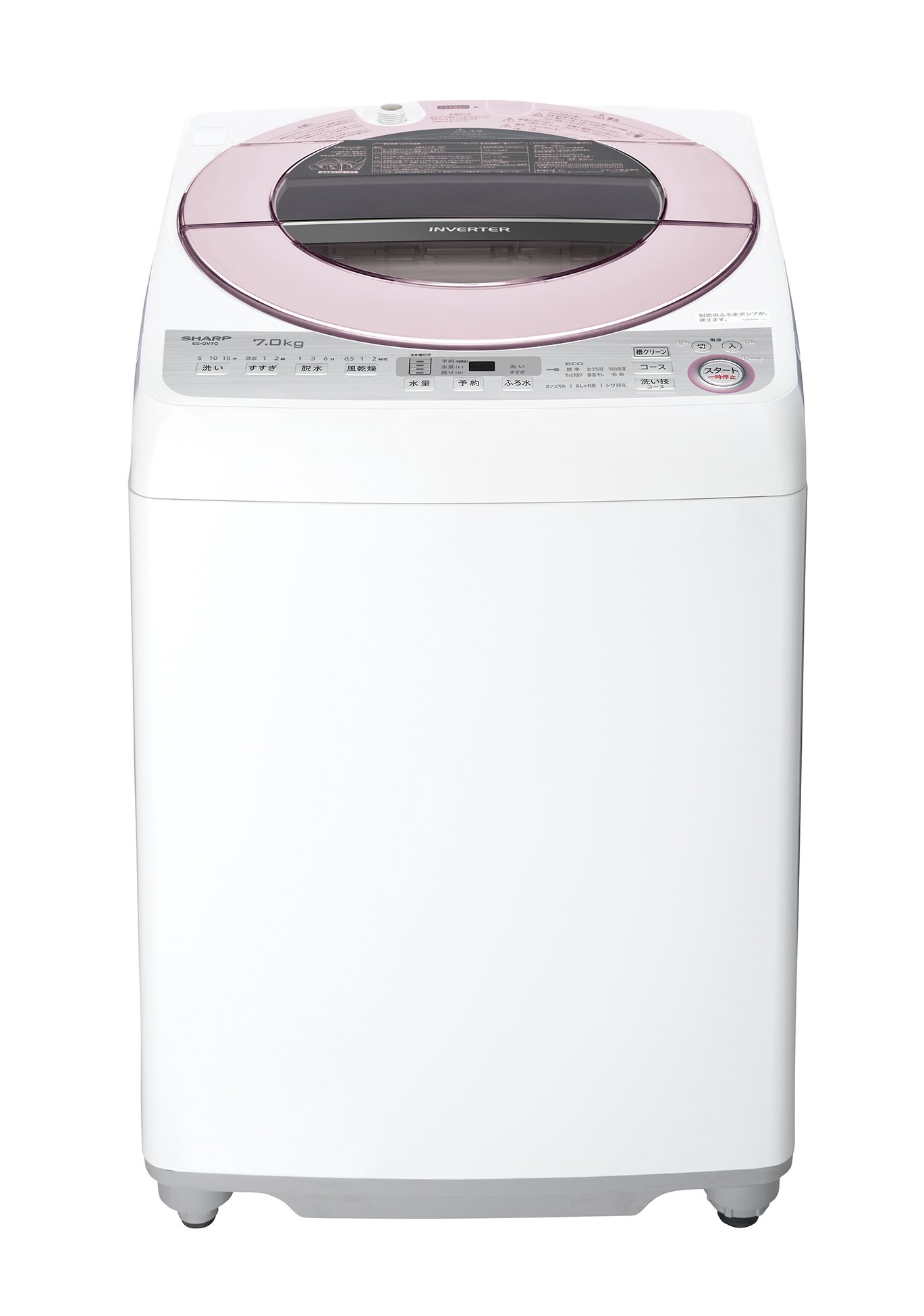 Amazon.co.jp: シャープ SHARP 全自動洗濯機 穴なし槽 ピンク系