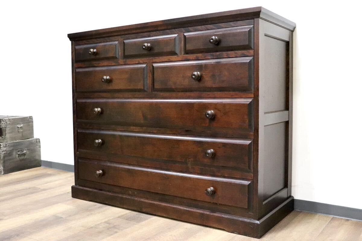 北海道 千歳市/恵庭市 川野工芸 筑後民芸 整理タンス 幅90cm 5段