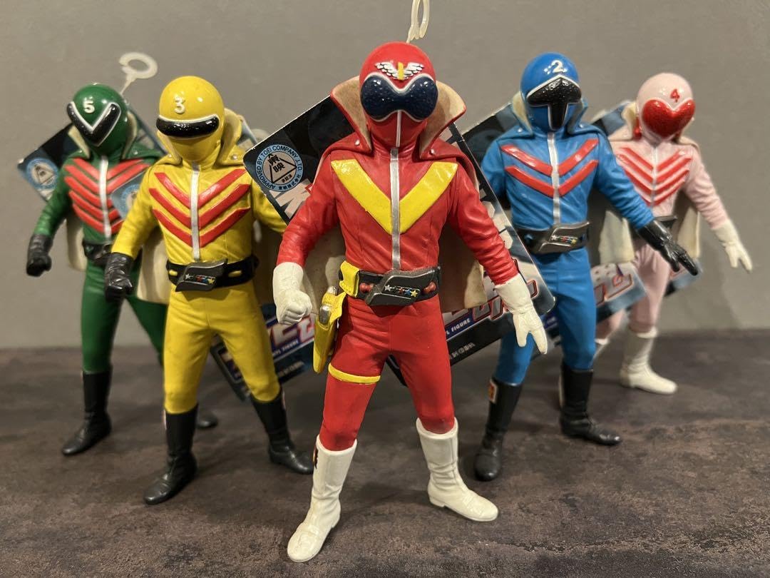 戦隊ヒーローゴレンジャー フィギュア 5体セット ソフビ ゴレンジャー