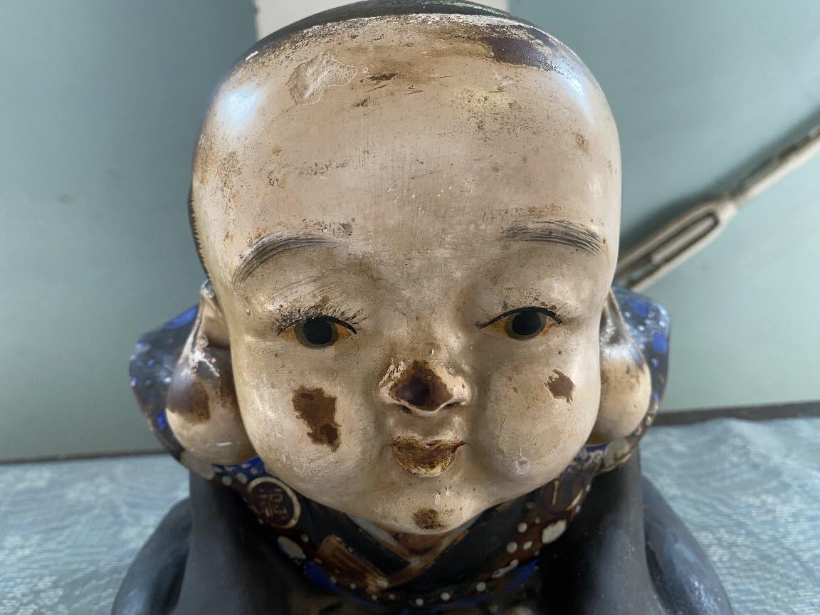 Amazon.co.jp: 時代物 福助 人形① 土人形 縁起物/開運/商売盛 和骨董