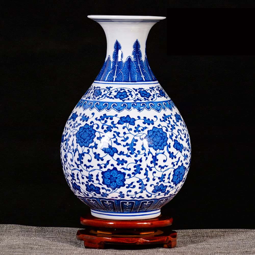 青白磁ドラゴン模様の花瓶 景徳鎮 大清雍正年製 青白磁