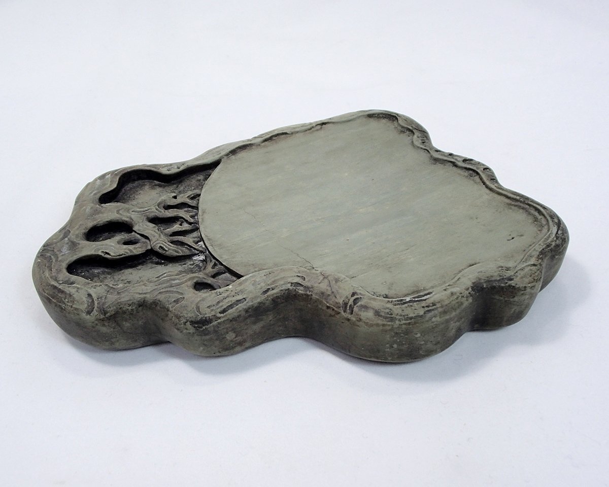 Amazon | 硯石 端渓硯 緑端樹根硯 7.2吋 （180×140×30mm） | 硯