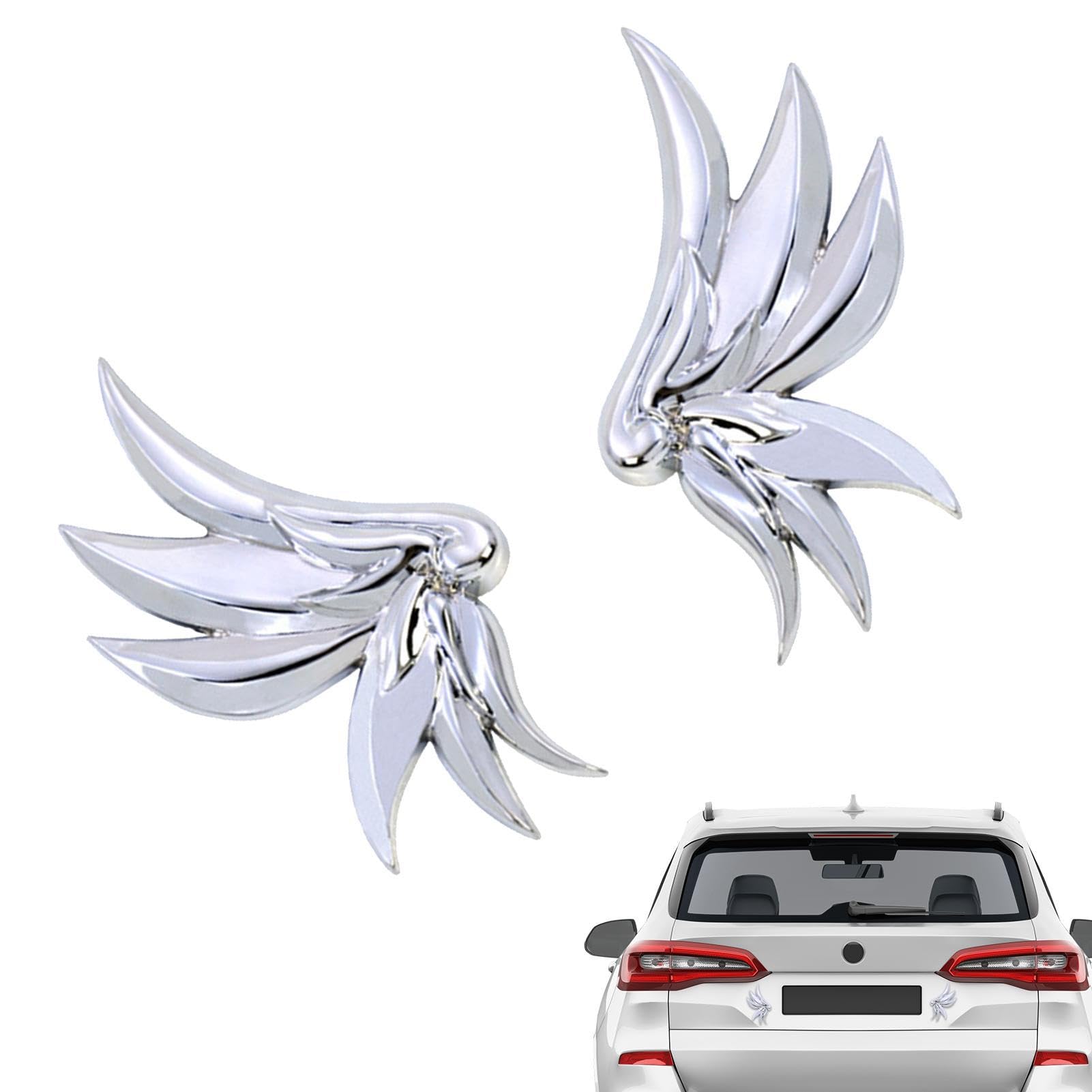 Amazon.co.jp: エンジェルウィングエンブレムオートステッカー - 車の