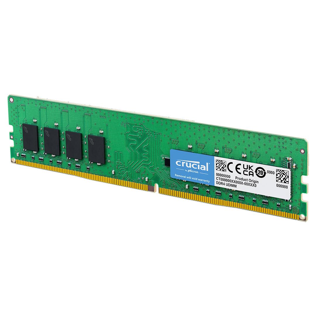 Crucial 8GB DDR4 RAM, 3200MHz (PC4-25600) CL22 Desktop Memory