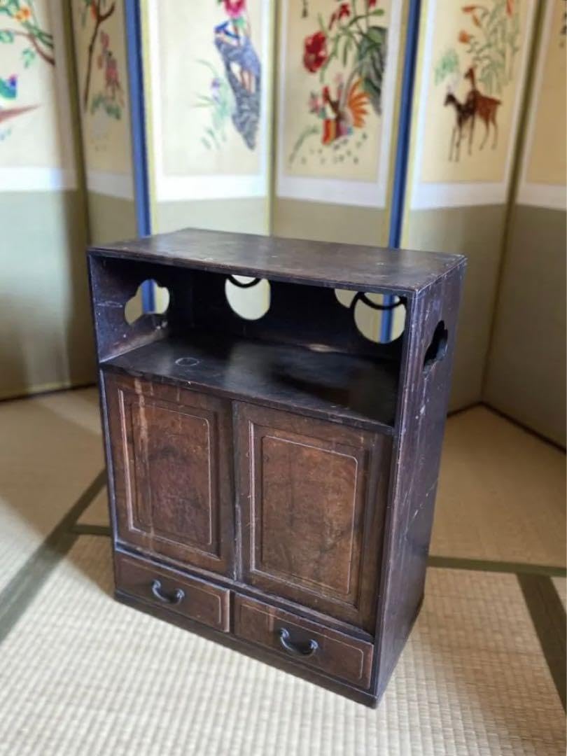 レトロ 小振り 引き出し 茶箪笥 抽斗 5杯 隠し収納 からくり箪笥 和