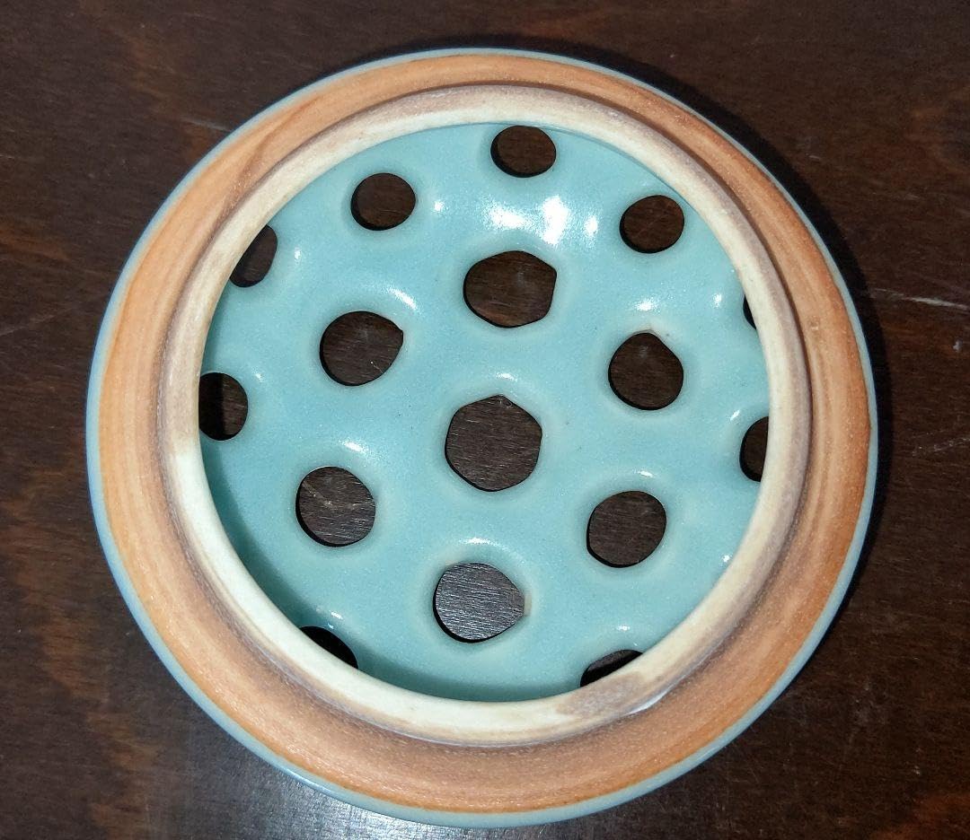 平安洛山作 香炉 三足炉 青瓷香爐 木箱入