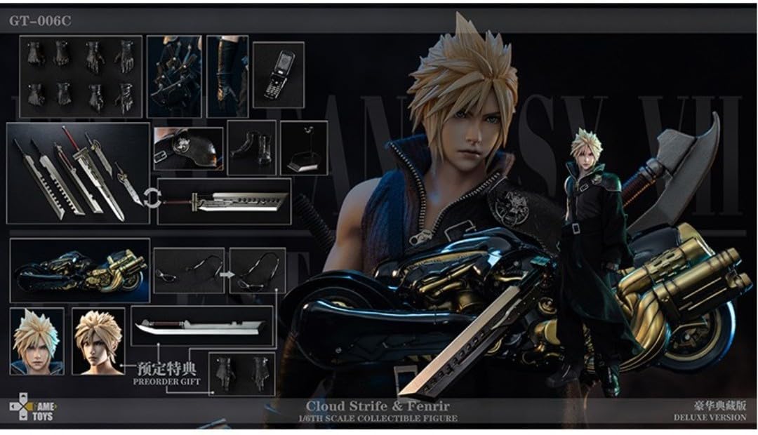 GAMETOYS Cloud Strife&Fenrir クラウド フェンリル Amazon.co.jp: 1/6
