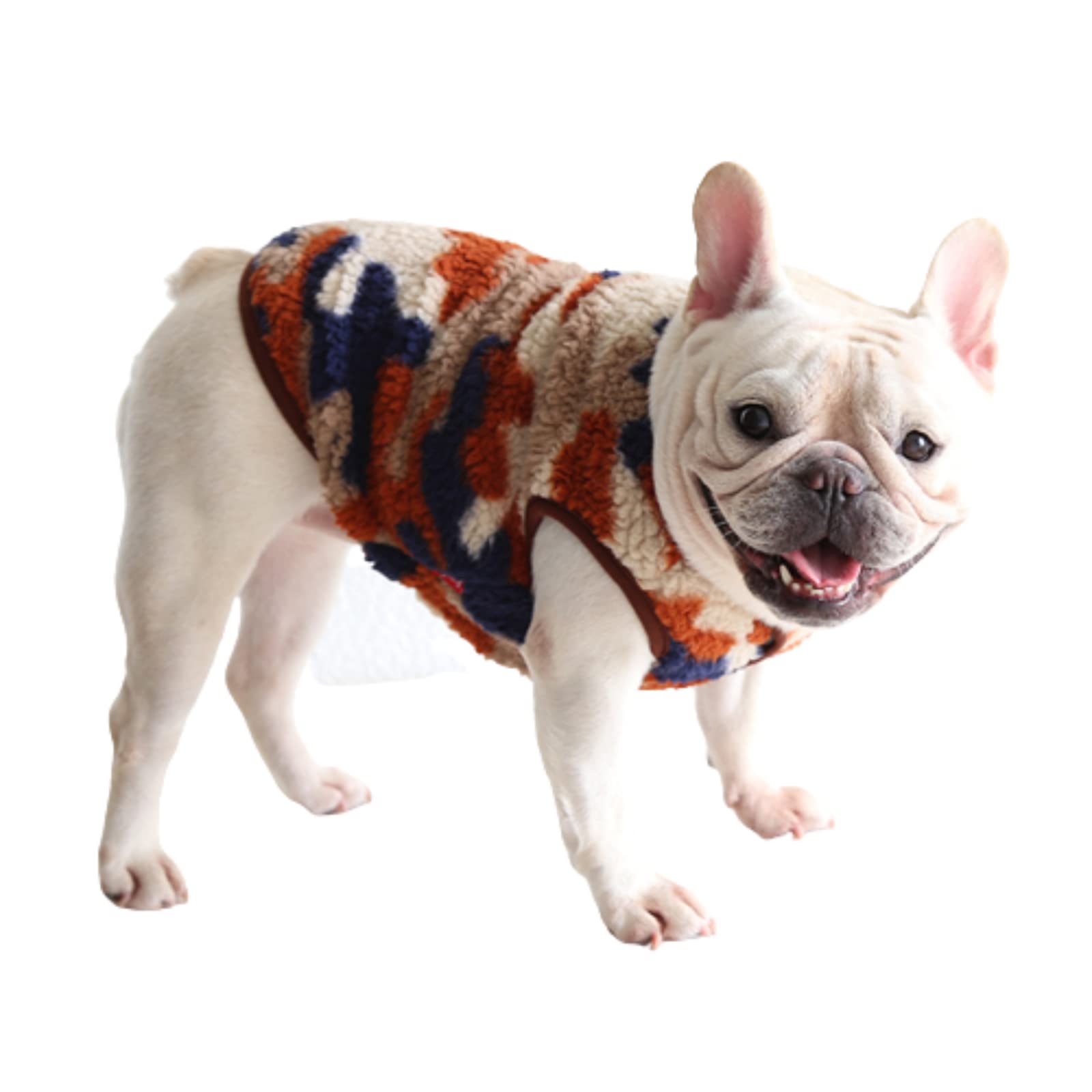Amazon.co.jp: フレンチブルドッグ 犬服 秋冬 フリース 迷彩柄 服 防寒