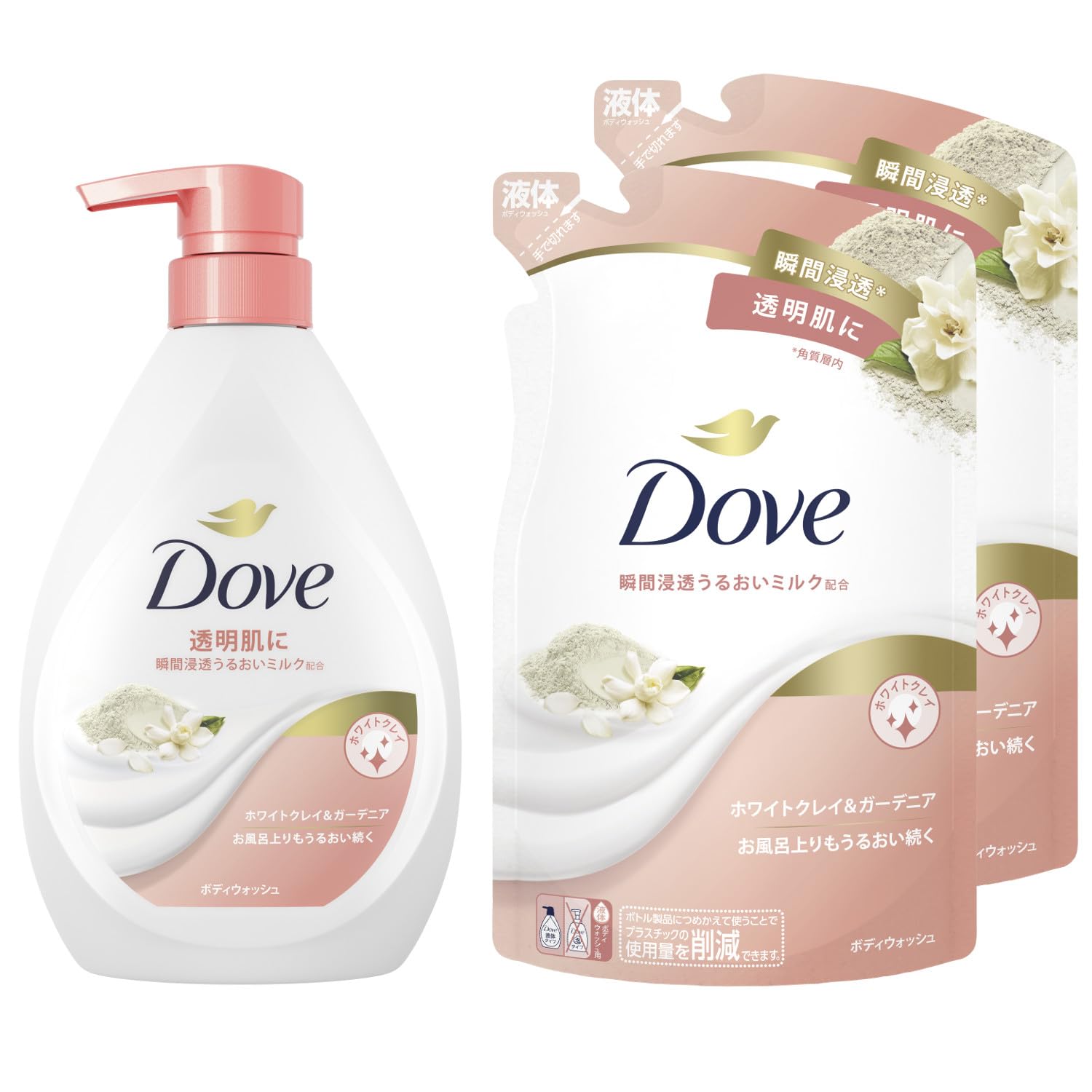 Amazon | Dove(ダヴ) ボディソープ ホワイトクレイ＆ガーデニア