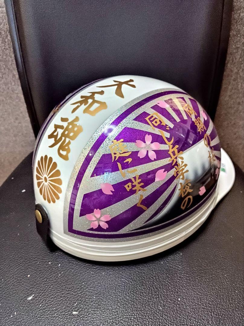 コルク半7色ラメピンク色 バイクヘルメット コルク半キャップ ソリッド