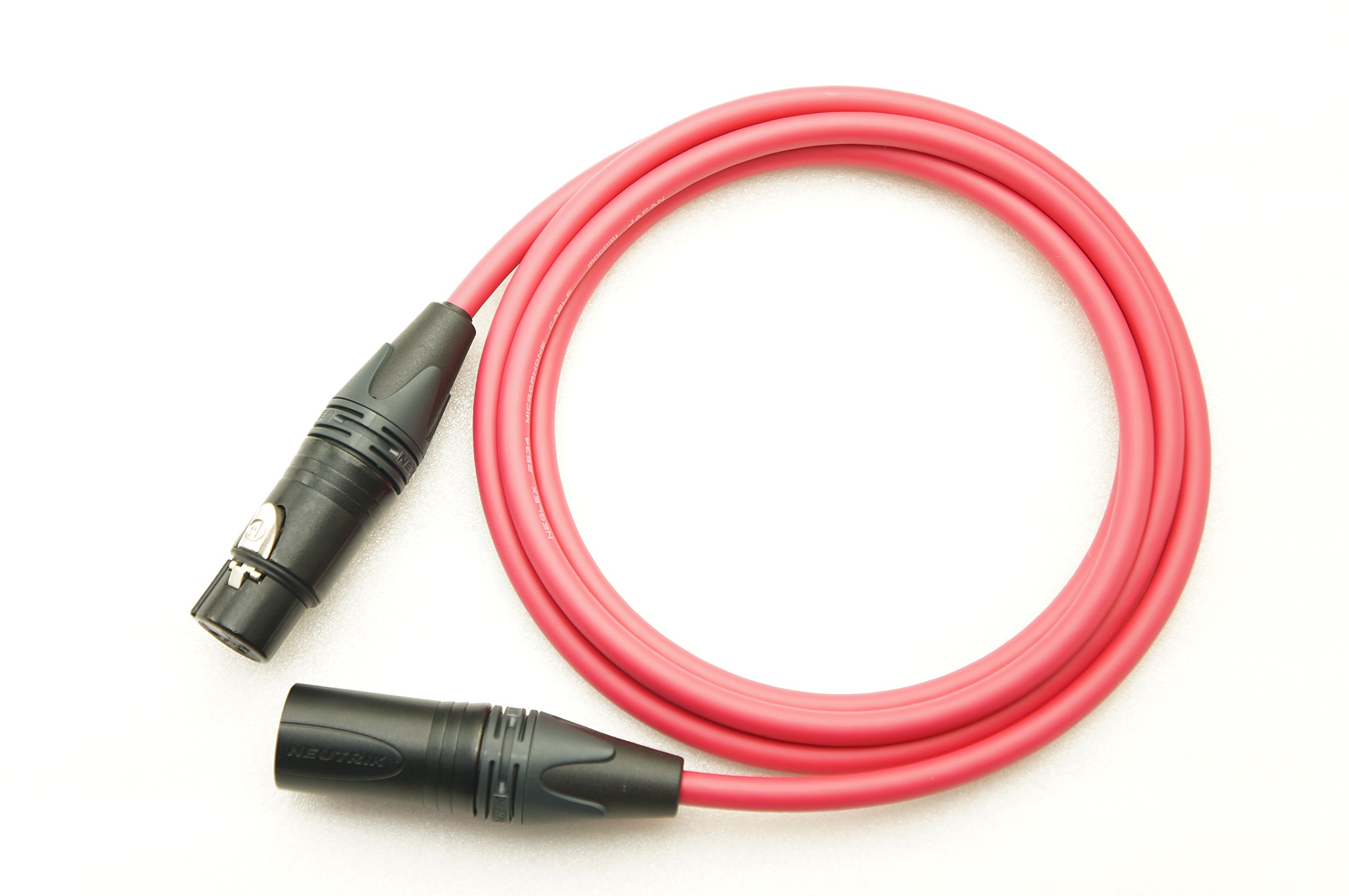 Amazon.co.jp: ONKODO 2534 XLRマイクケーブル NEUTRIK 金メッキ 2m 赤
