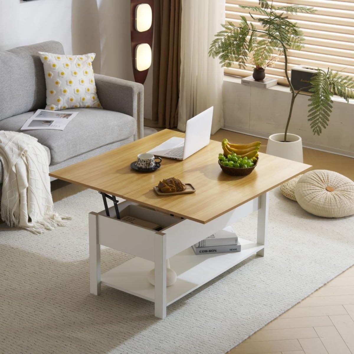 ローテーブル 収納付き テーブル センターテーブル 収納付き 天板昇降