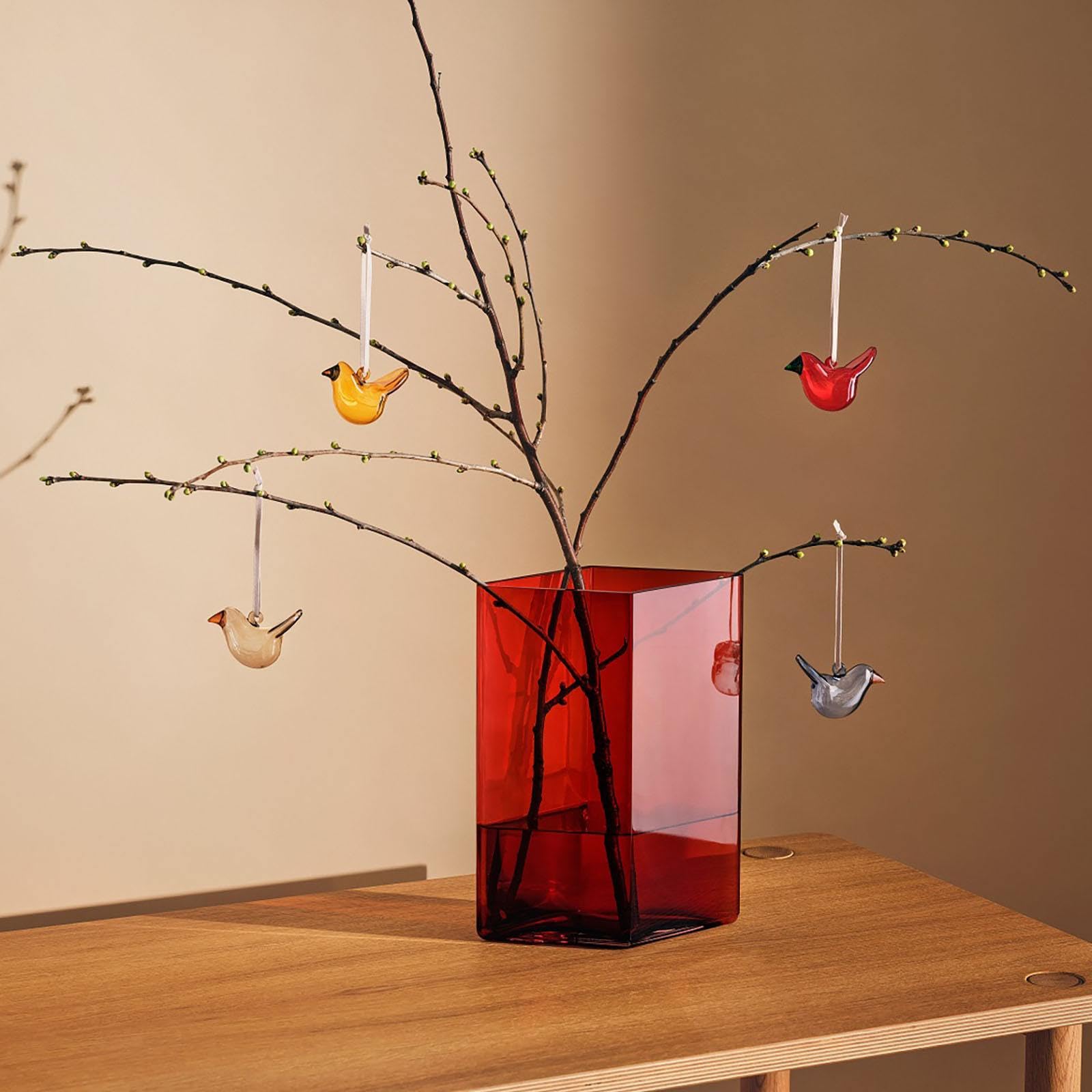 未使用 イッタラ ガラス バード 3色 オーナメント OIVA 未使用