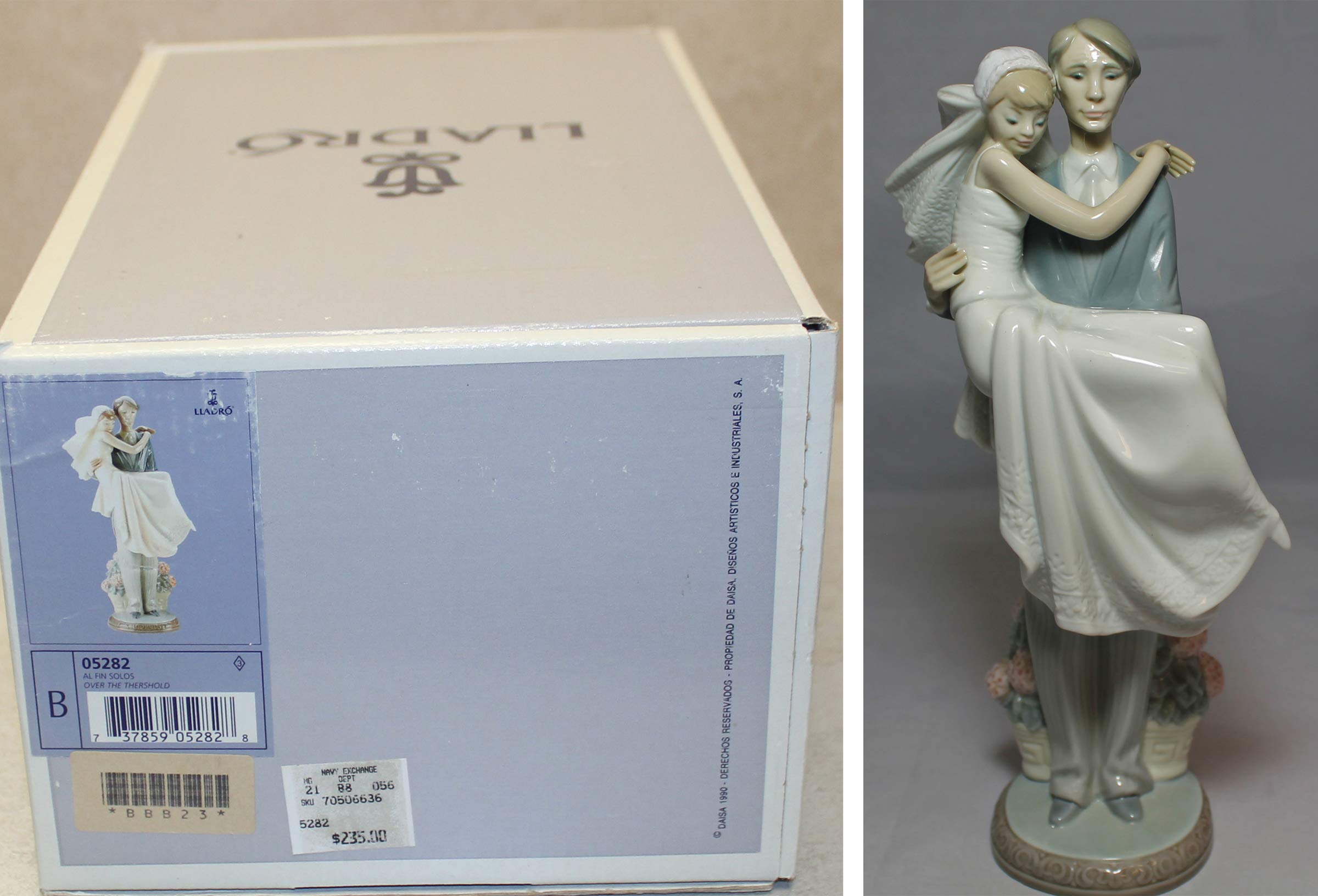 Amazon.com: Lladro 01005282 5282 Over The Threshold Wedding Couple
