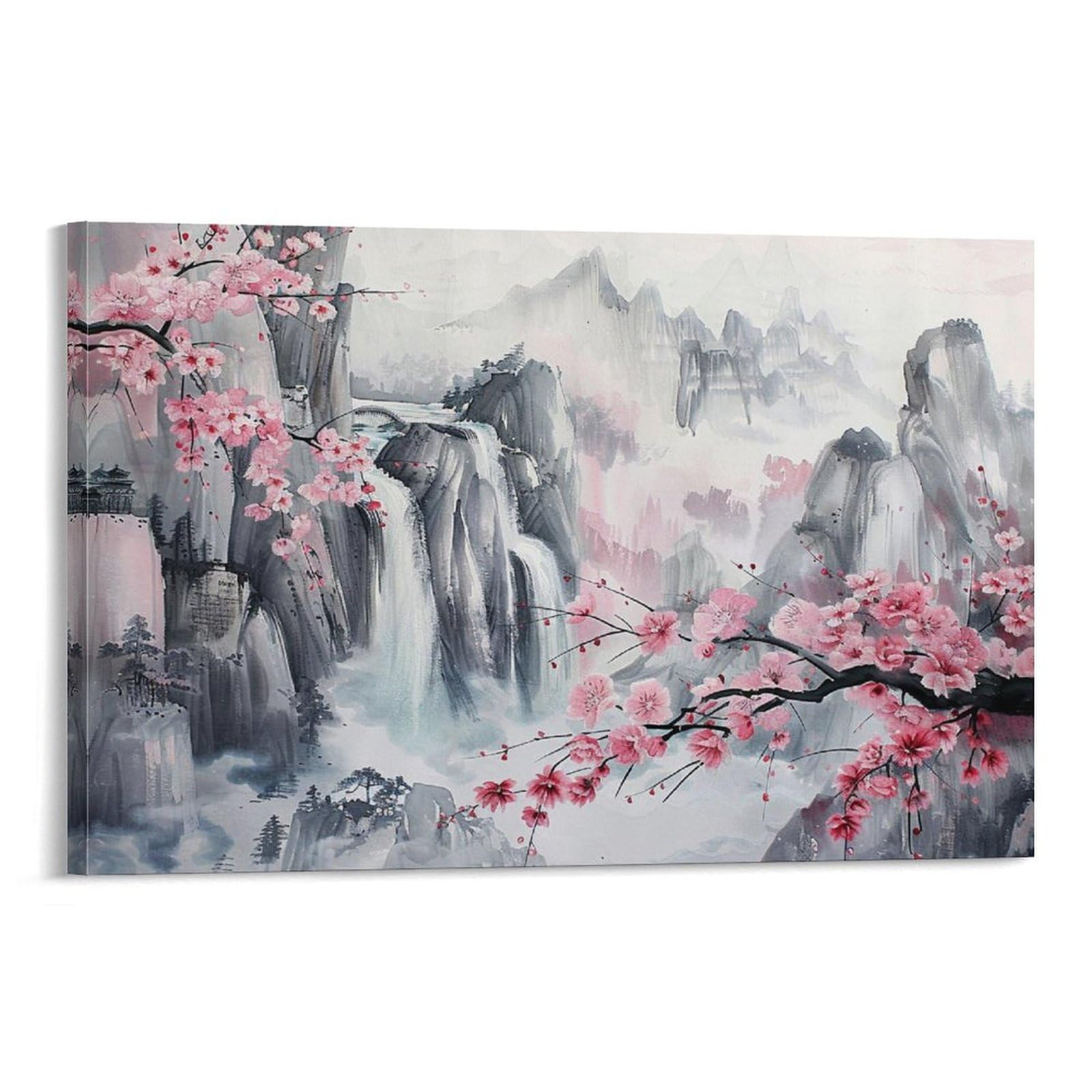 Amazon.co.jp: 絵画 中国風の水墨画インテリア 絵画 水墨画 美しい自然