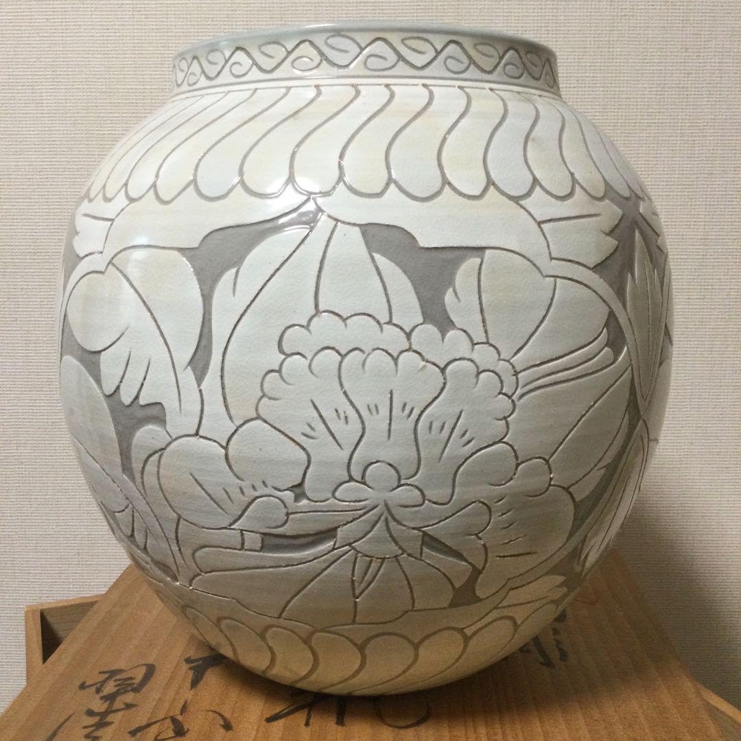 Amazon.co.jp: 清水焼、平安翠浩銘、花瓶、置物 : ホビー