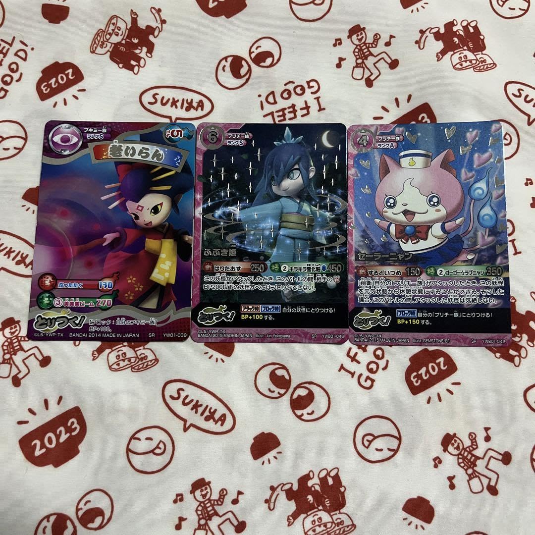 妖怪ウォッチ とりつきカードバトル ふぶき姫 百鬼姫 椿姫 3点 妖怪