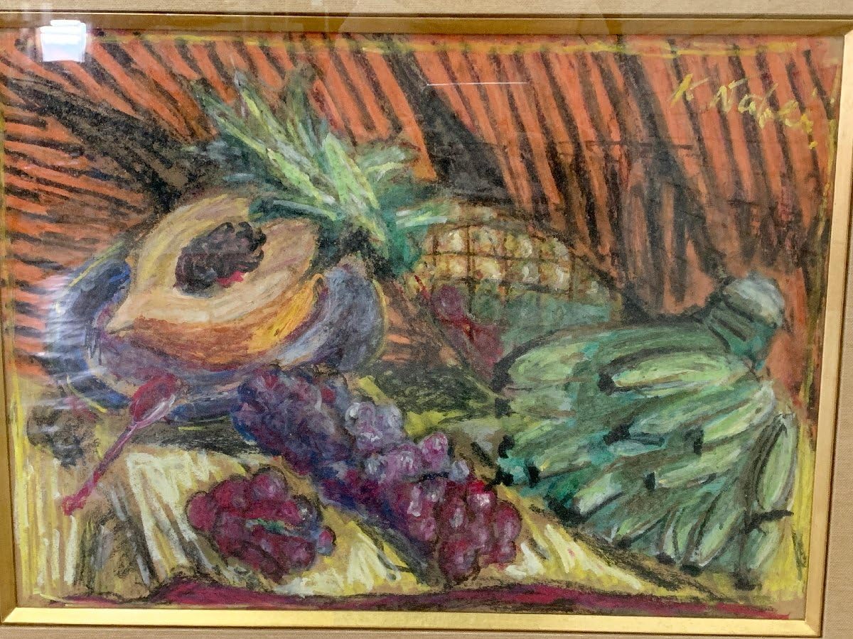 油彩画 果物 2つの果実 油彩画 果物 2つの果実