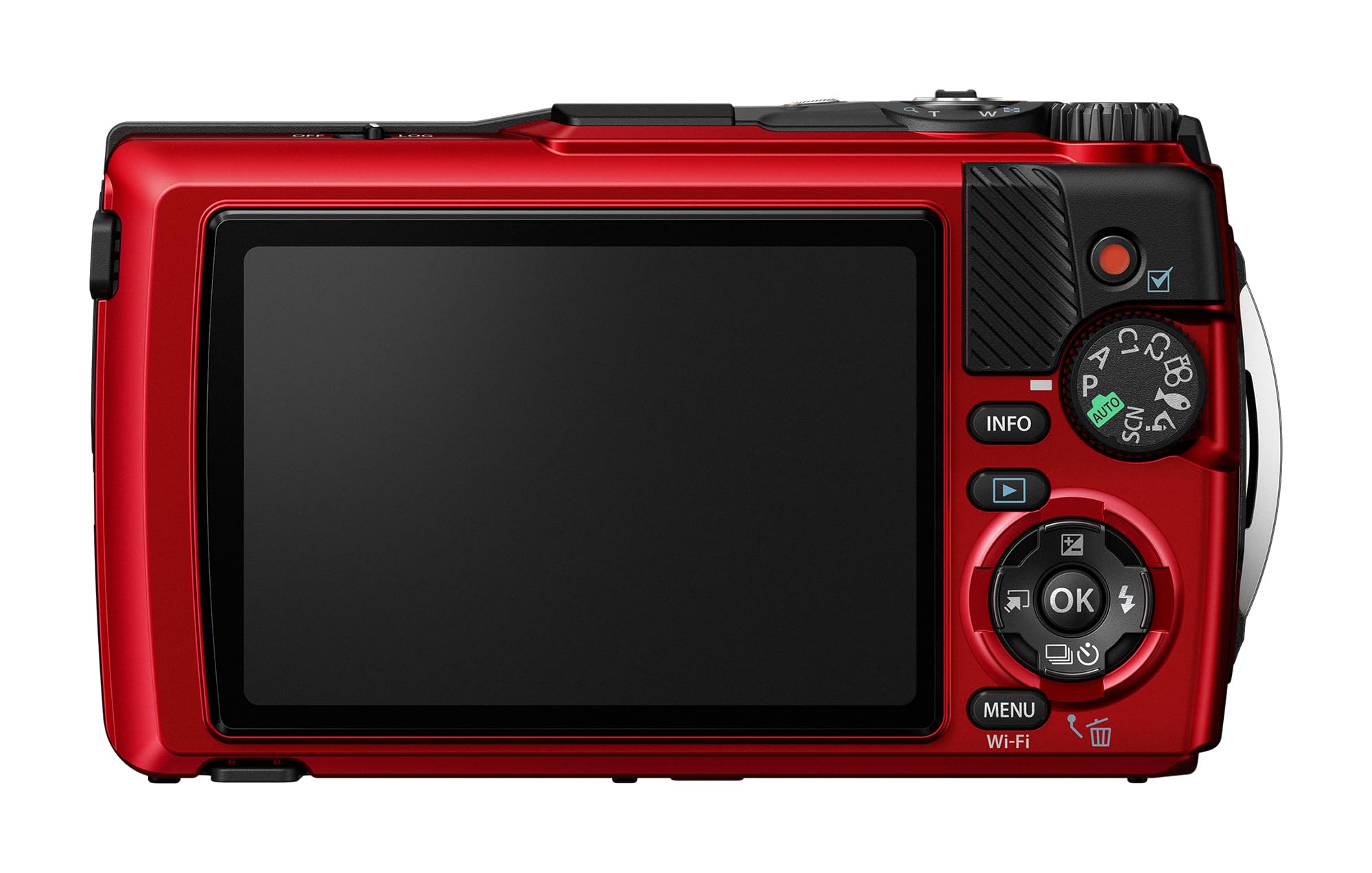 OM SYSTEM Tough TG-7 Red Underwater Camera, Waterproof, Freeze