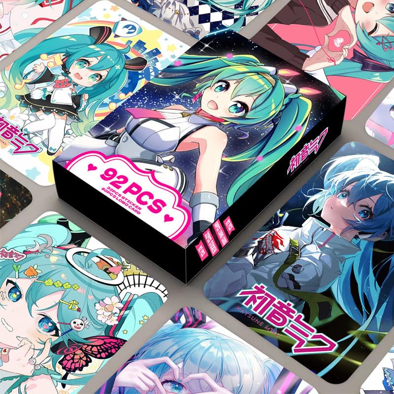 Amazon.co.jp: 92枚入り初音ミクLOMOカード ステッカー 60トレカ+32