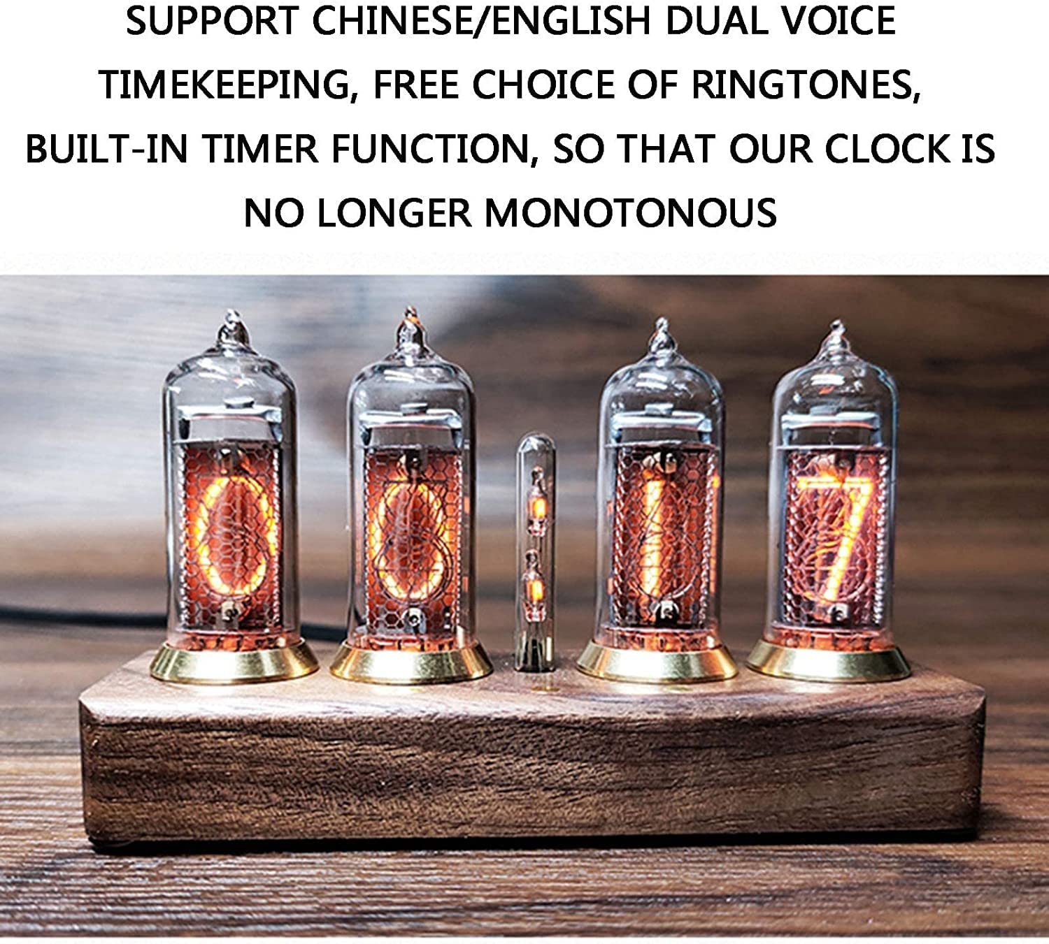 Amazon.co.jp: ニキシー管デジタル時計、IN-14ニキシー管、DIY