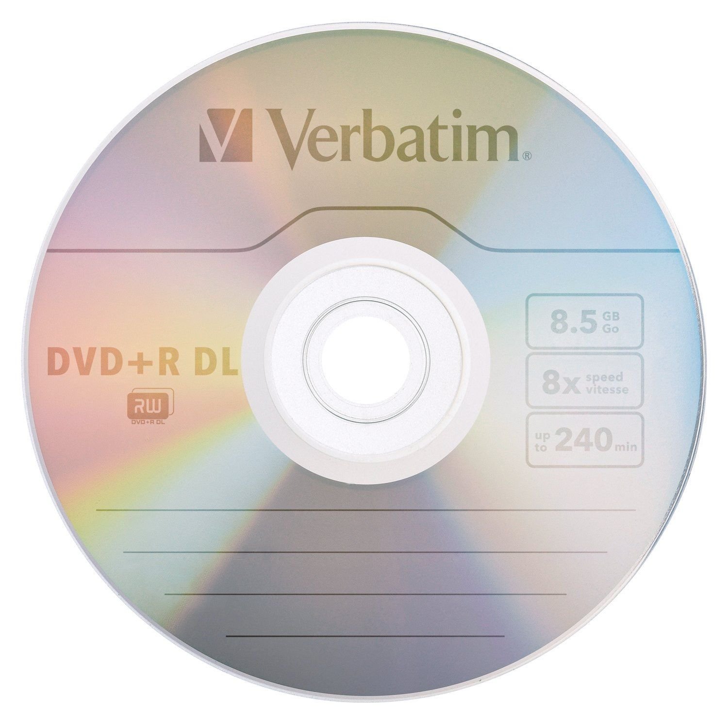 Amazon.com: Verbatim DVD+R DL 8.5GB 8X with Branded Surface - 50pk