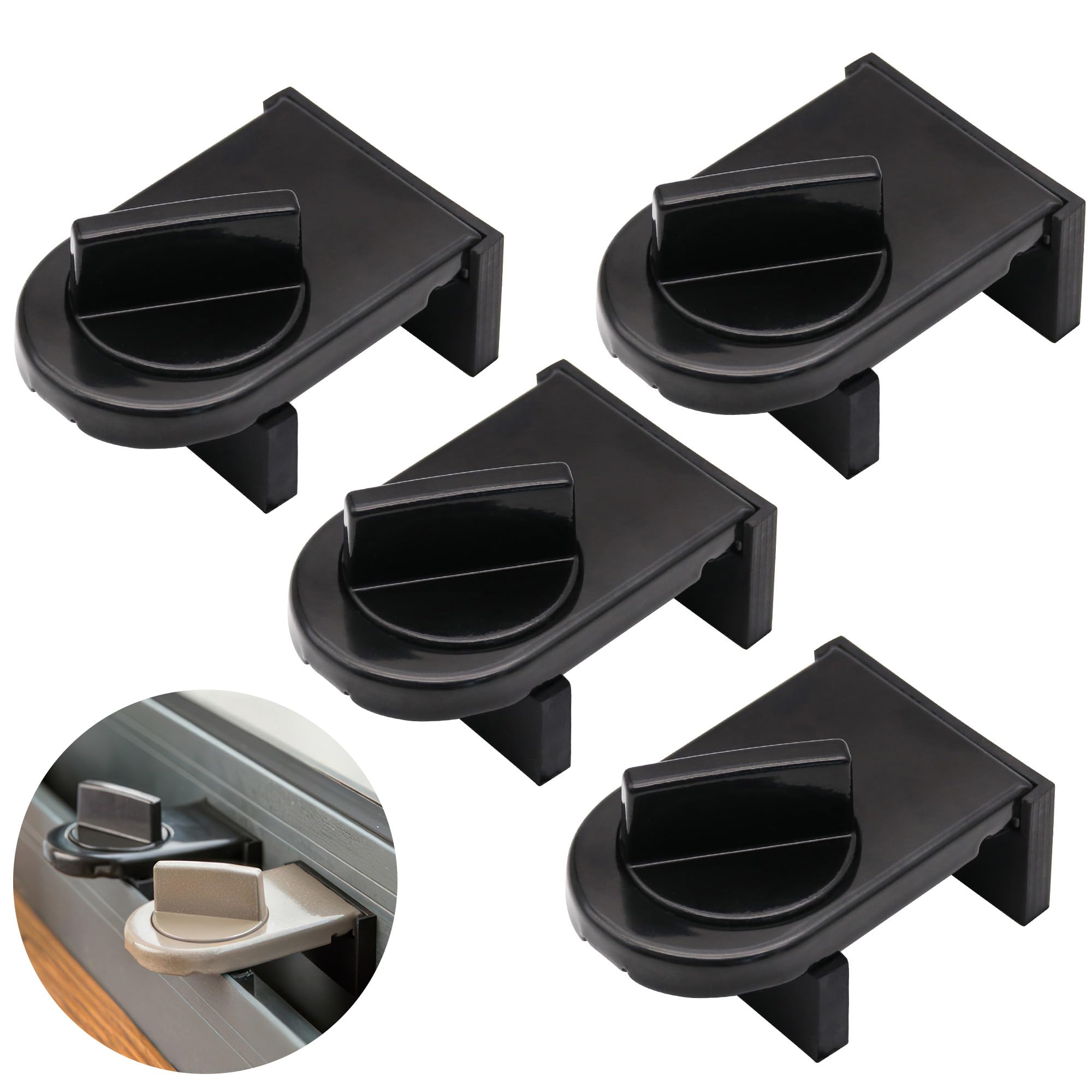 Amazon.co.jp: GOKEI 窓 ロック ストッパー 4個入 防犯 補助錠 サッシ